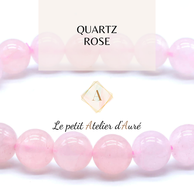 Quartz Rose : Bracelet en pierres naturelles sur mesure