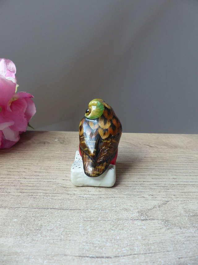 Charmante Figurine Chouette Savante sur Livre – Terre Cuite Vintage 1970, Cadeau Enseignant, Professeur, Etudiant, Décoration Maison Vintage