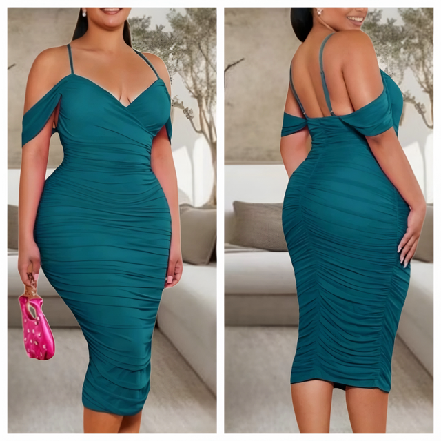 Robe Curvy « Émeraude Élégance »