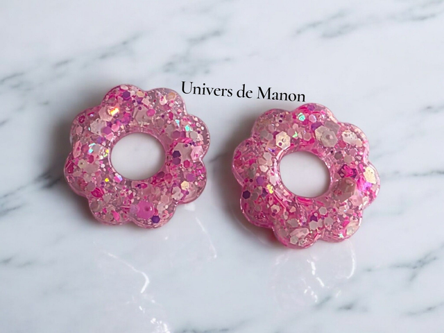 Pampilles Anneaux Fleur  20mm  