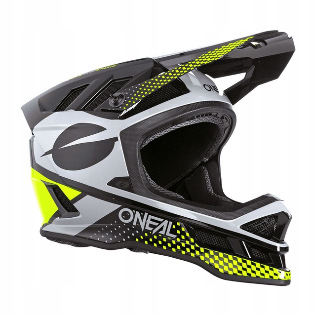 O'NEAL BLADE POLYACRYLITE HELMET ACE BLACK/NEON YELLOW/GRAY M (57-58 CM)