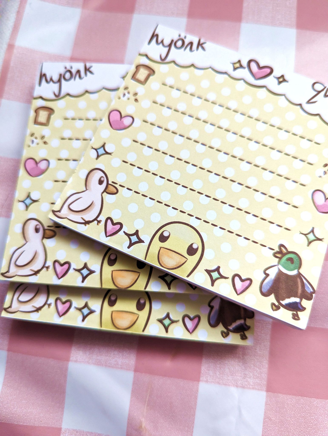 Duck Memo Pads - memo pad cute, memo pad block, notepads for kids, notepad cute, stationary set, stationary gifts, duck gifts, duckling gift