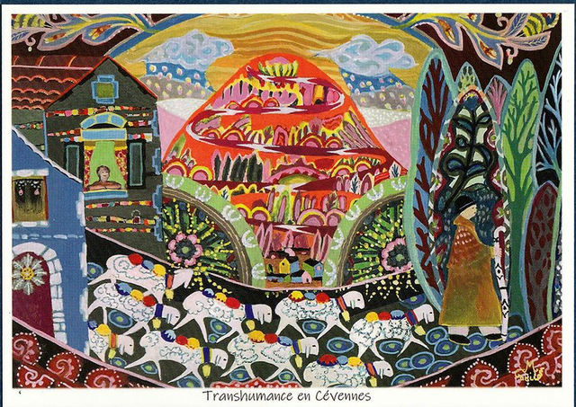 Carte postale Trannshumance en Cévennes