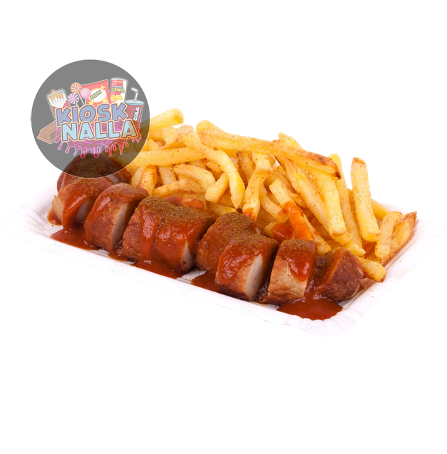 Currywurst mit Pommes