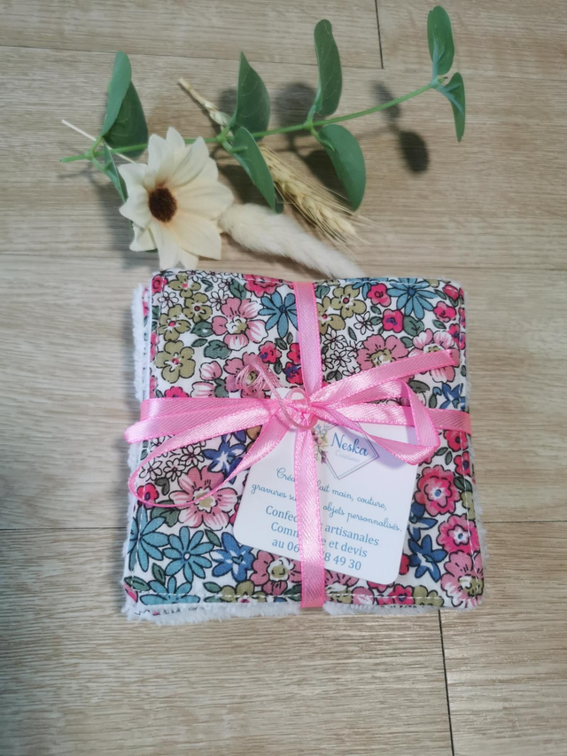 Lot de 7 lingettes lavables en éponge de bambou 