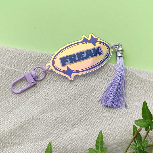 Freak! - holographic keychain