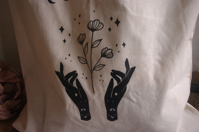 Tote bag mains lunaires