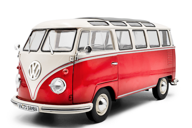VW T1 Sambabus Solido 1:18 rot/weiss