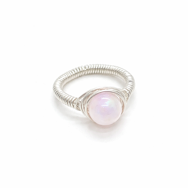 Bague Quartz Rose Angel Aura – Faite main