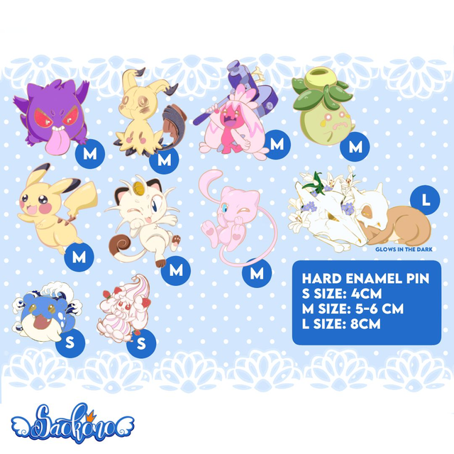 Pokémon Hard enamel pins