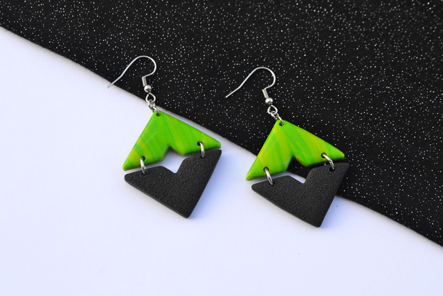 Ilyana - Marbré jaune et vert pomme