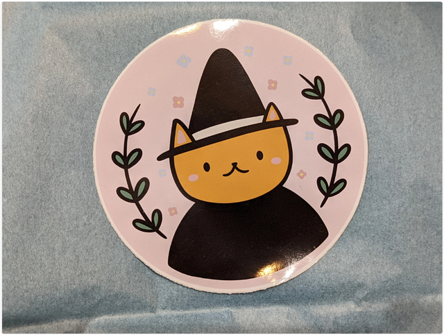 Cat Witch Circle Sticker