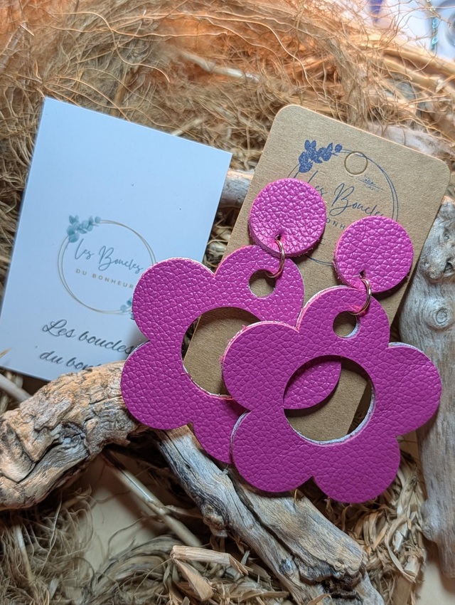 Boucles d'oreilles Sonia rose sa013