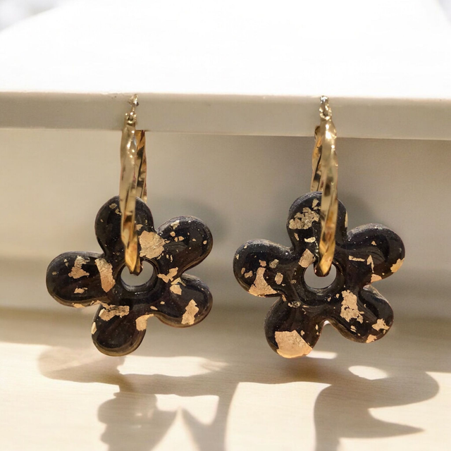 FLEURS CREOLES MARINE/ARGENT