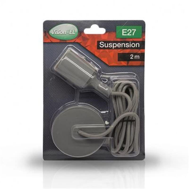 Suspension Douille Silicone E27, Résine, Câble 2M