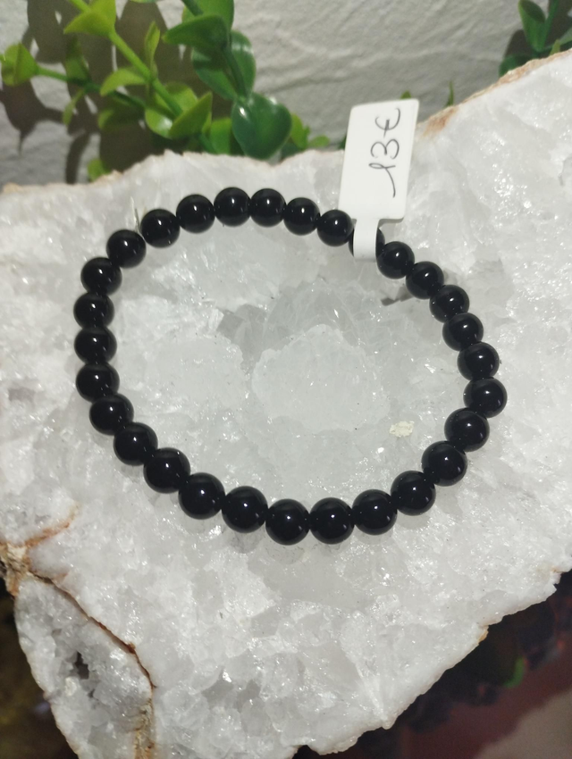 Bracelet Onyx noire 6mm