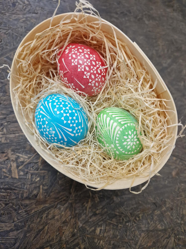 3-er Set Färbetechnik Bauernmuster