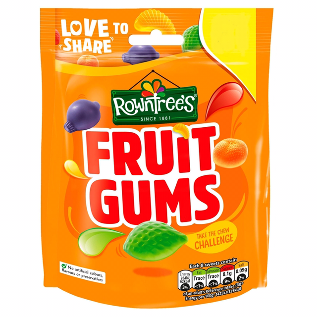 Rowntree's Fruit Gums Sweets Sharing Bag 120g
