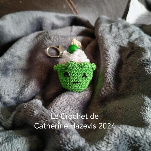 2024 Cupcake vert en porte-clé 