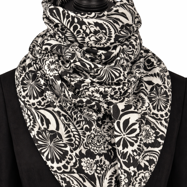 Foulard Intemporel Noir &amp; Blanc