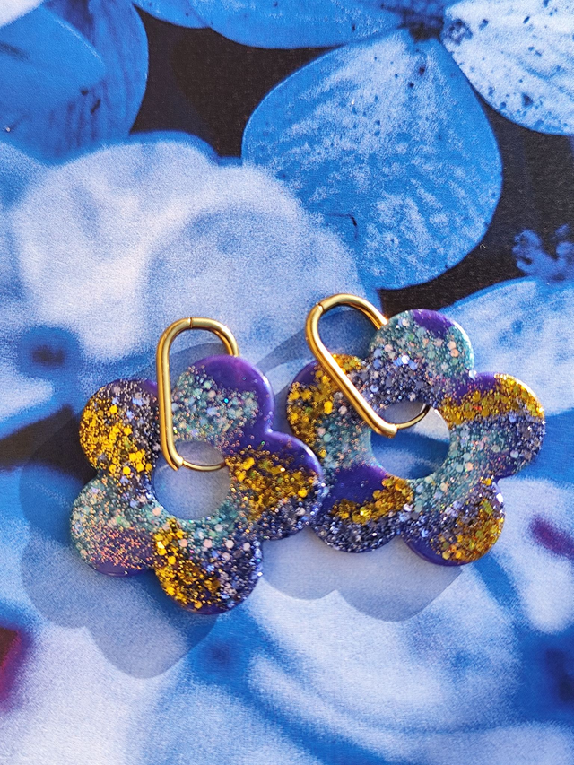 Boucles d&#039;oreilles Fleurs L Sunshine Blossom