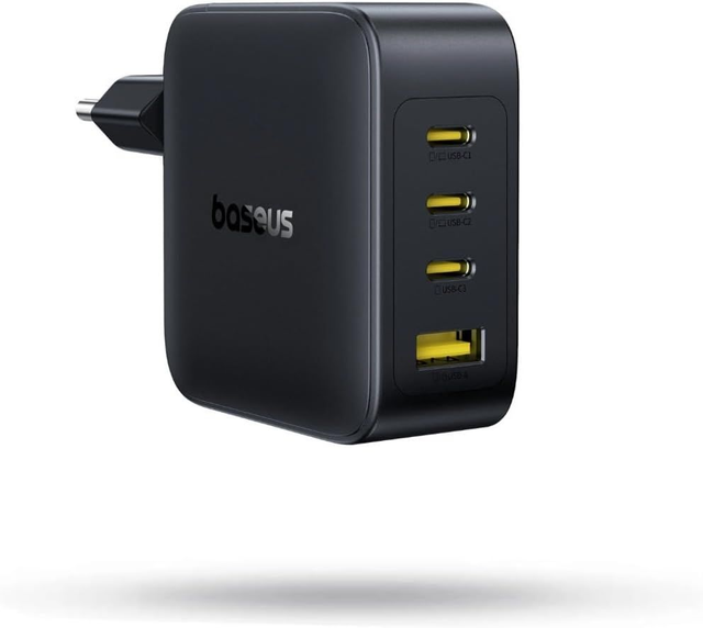 Baseus GaN5 Pro 140W – Chargeur Rapide PPS 4 Ports (3×USB-C + 1×USB-A) pour MacBook, iPhone, Galaxy &amp; iPad