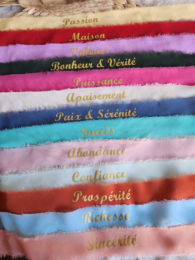 Lot de 13 Rubans pour Cérémonie Laïque, Rituel des Rubans