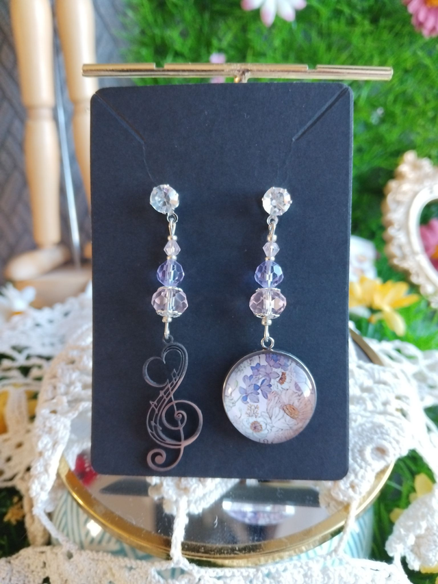 boucles d'oreilles note de musique