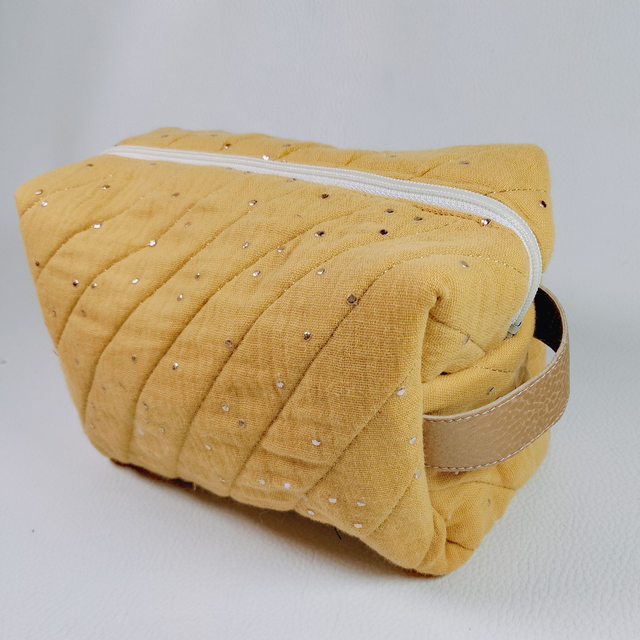 Trousse de toilette double gaze matelassée