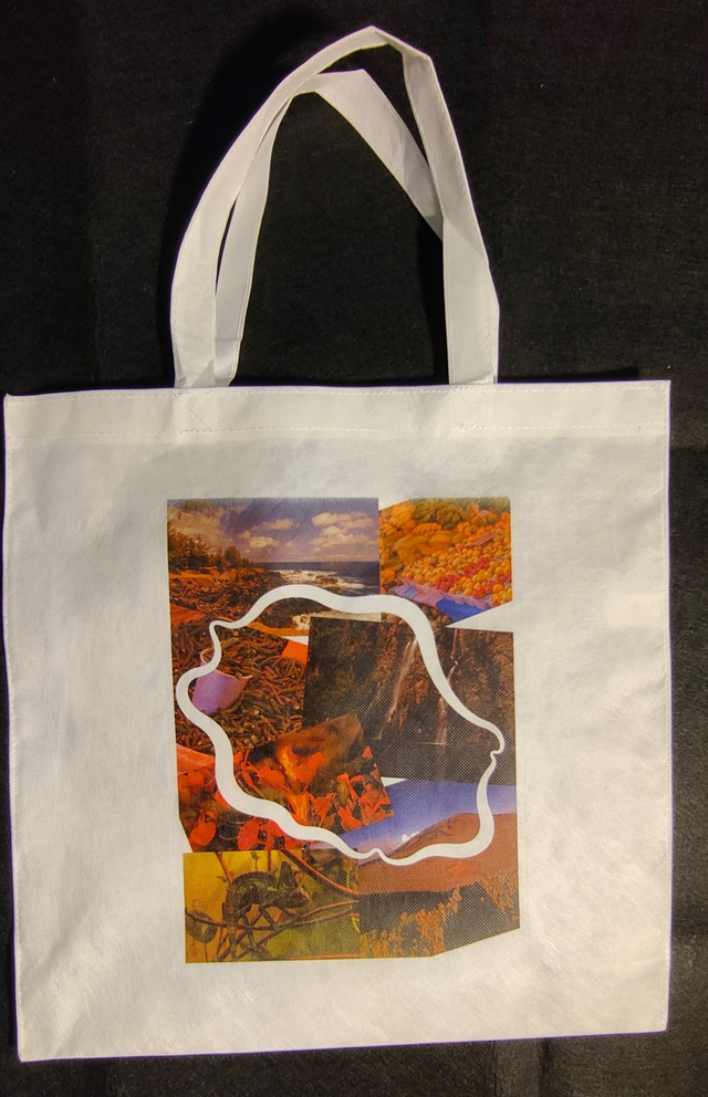 Sac cabat 36 X 39 cm intissé motif &quot;Ile de la Réunion&quot; - PrintbyHenry
