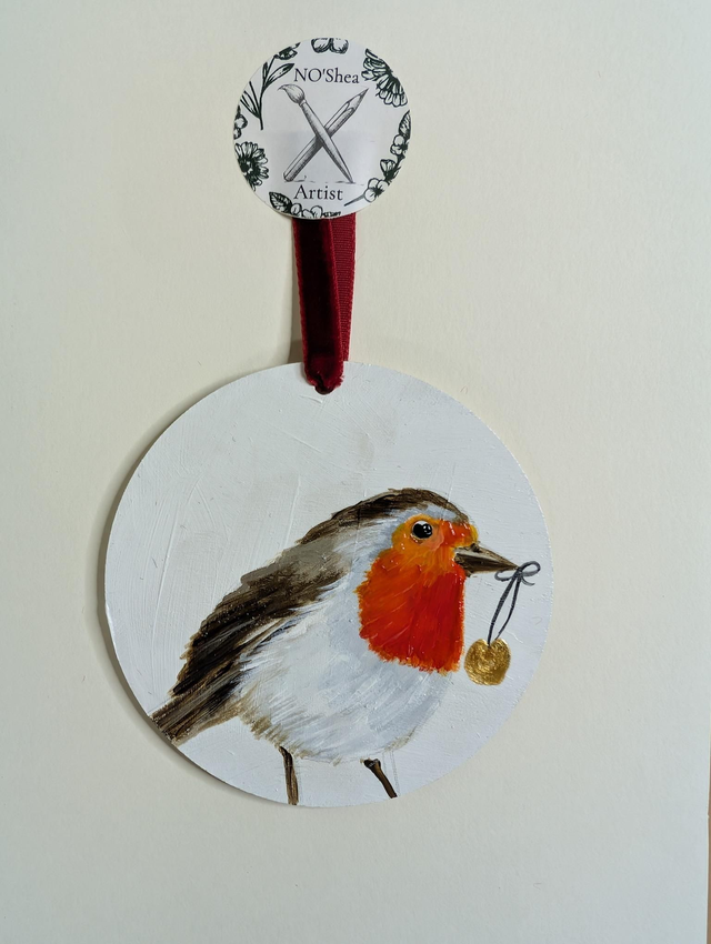 'Robin wooden decoration'