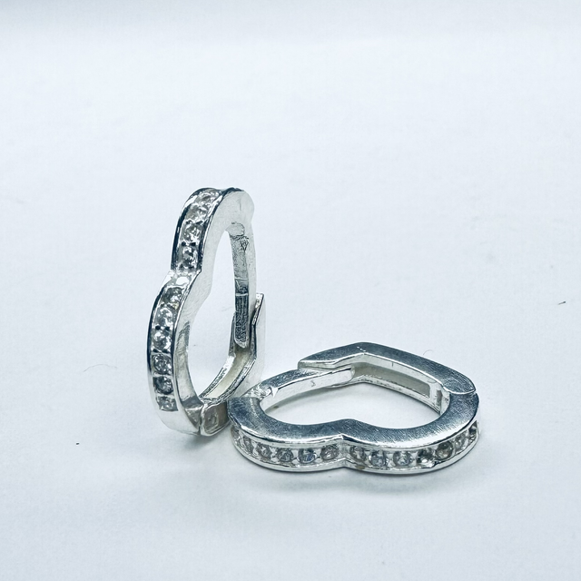 Argola click coração G