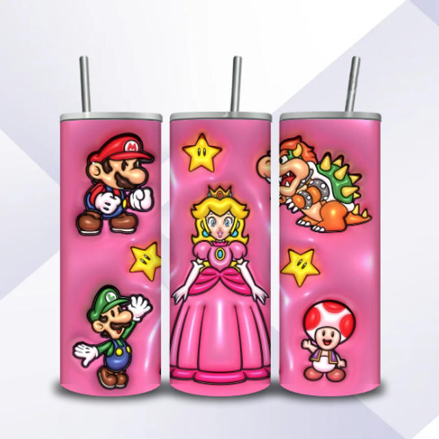 Tumbler 3D peach étoile 