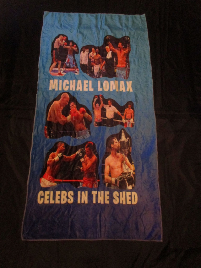 Michael 'The Look' Lomax ABA Champion Prizefighter 3 Boxer Picture TWO COLOURS BLUE Blanket (WHITE Bubble Logo)(75cm x 150cm)