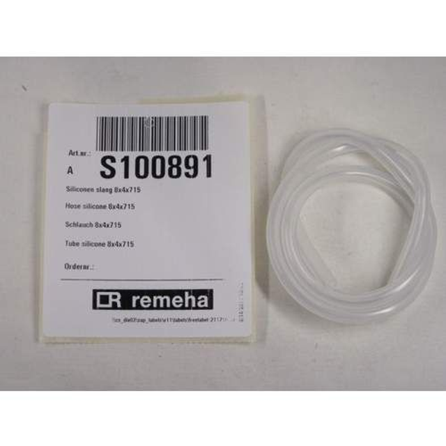 S100891 Remeha siliconenslang 8 x 4 x 715 mm