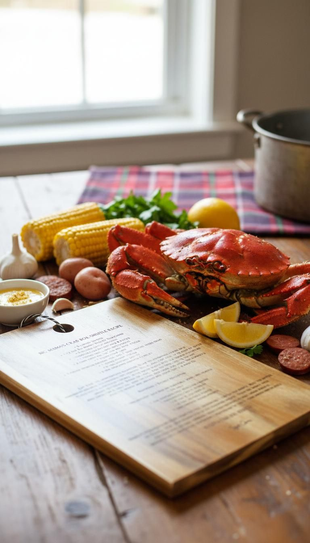 Big Mama's Crab Boil Recipe Board - Small 