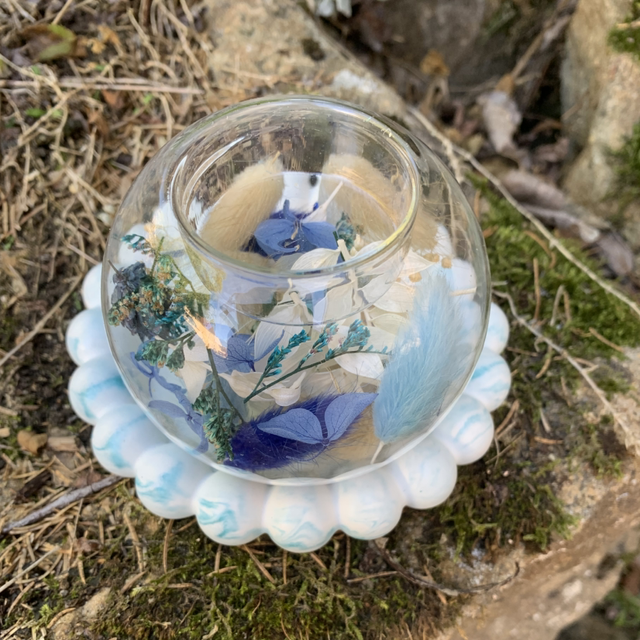 Bougeoir et socle jesmonite