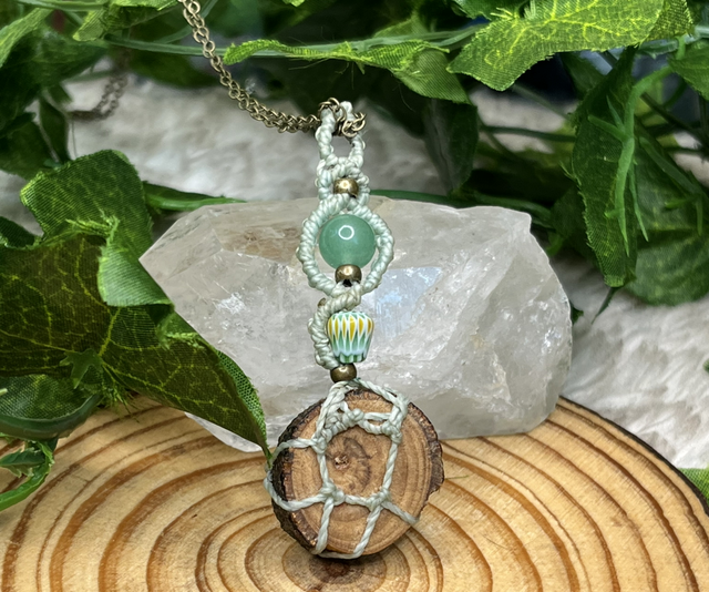 Pendentif &quot;Chaman &quot; Vert
