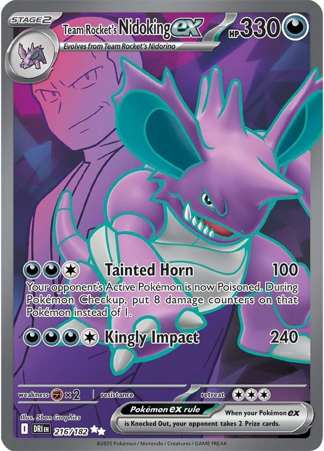 Team Rocket&#039;s Nidoking EX - 216/182 (Ultra Rare)