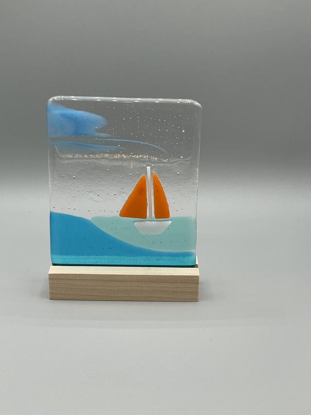 Sailing Boat Fused Picture with stabd