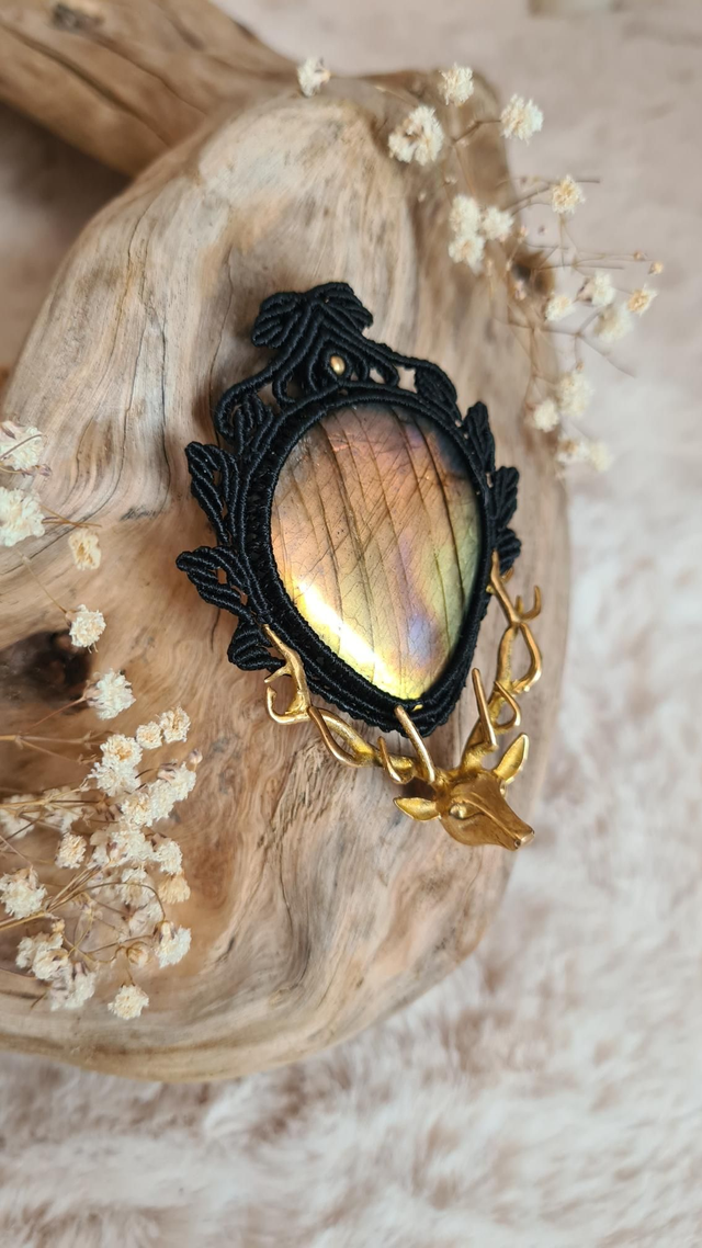 Collier labradorite elfique,  Le Gardien