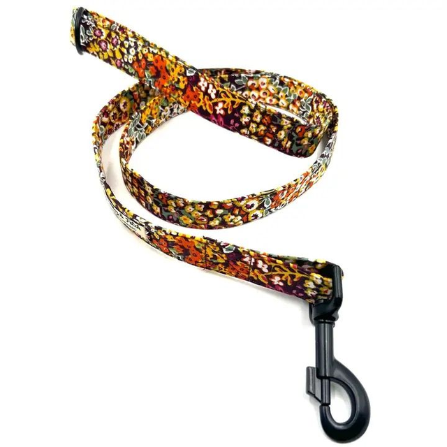 Barkley &amp; Fetch - Orange Ditsy Floral Lead