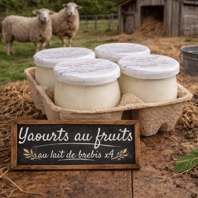 yaourts au fruit au lait de brebis X 4 🧺