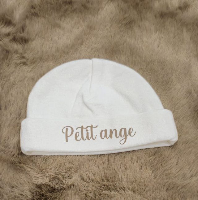Bonnet de naissance "Petit ange"