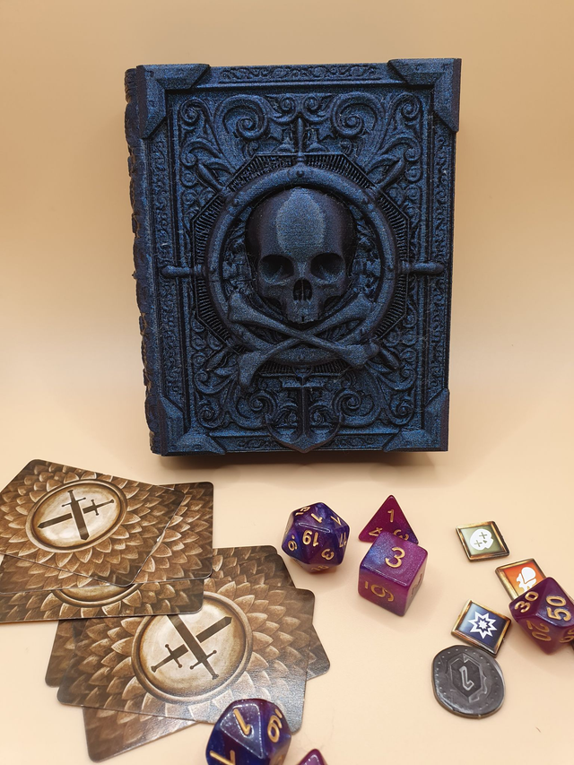 Coffret Livre Crâne - Boite à bijoux ou jeu de société