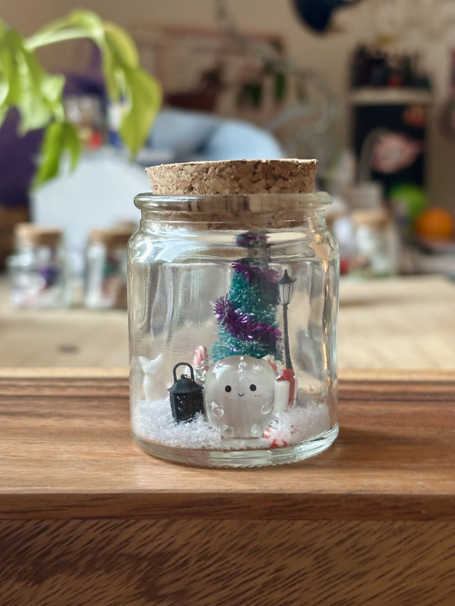 🍃 Mini terrarium verre - Édition hiver - Esprit de la forêt 