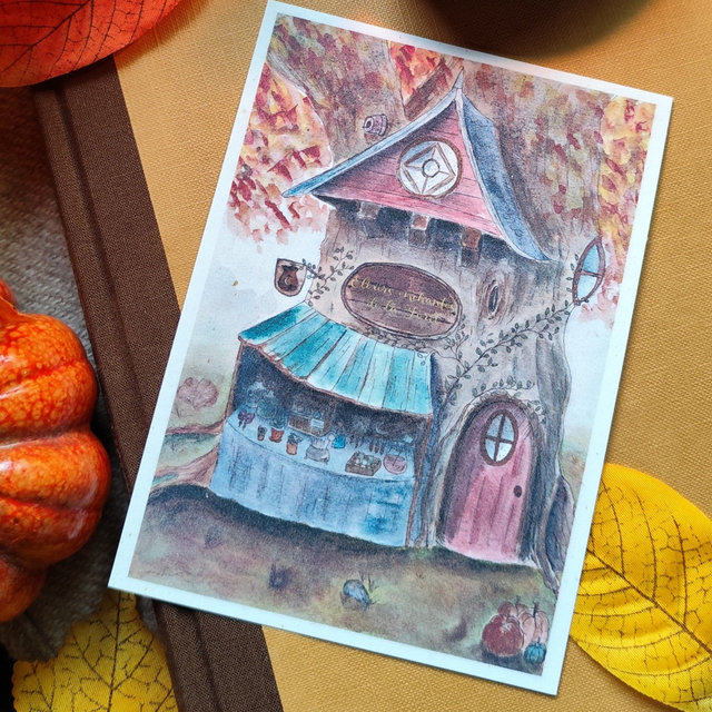 Echoppe magique - carte postale