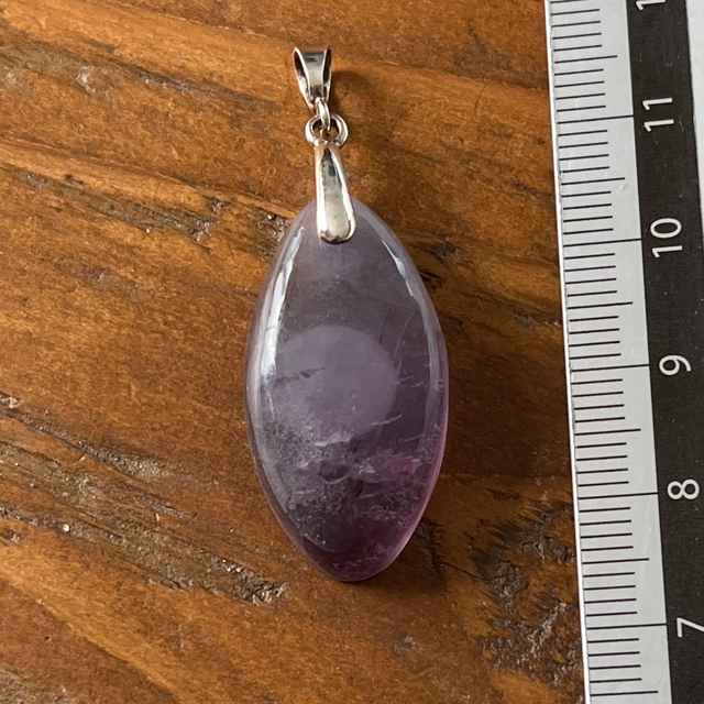 Pendentif en Fluorite et bélière argent 