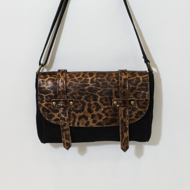 Sac cuir léopard 