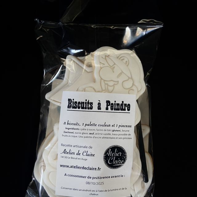 kit biscuits à peindre - thème Mario